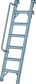 Warehouse-Shelf Ladders