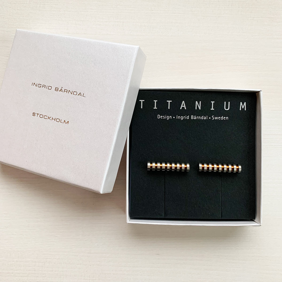 Manschettenknopf Titan braun - 3
