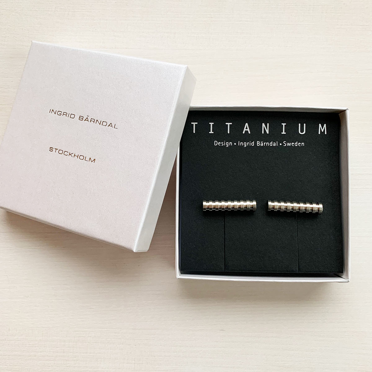 Manschettenknopf Titan grau - 3