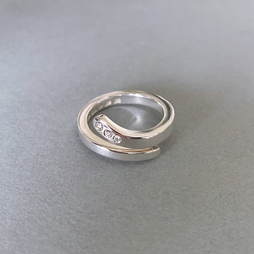 Wickelring mit Diamanten - 2