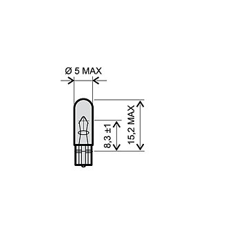 Glödlampa 12V-1,2W