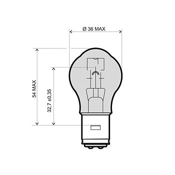 Glödlampa 12V-35/35W