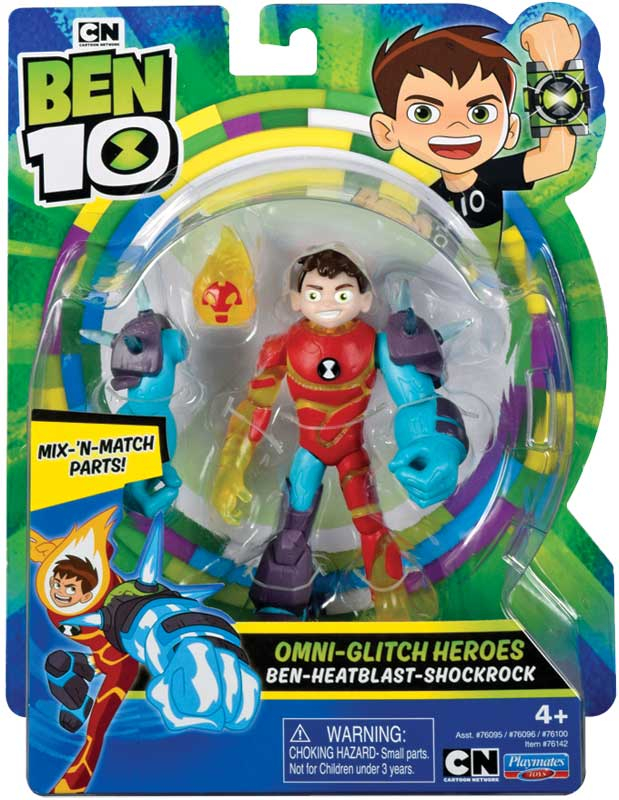 Ben 10 Omni-Glitch Heroes Ben-Heatblast-Shockrock