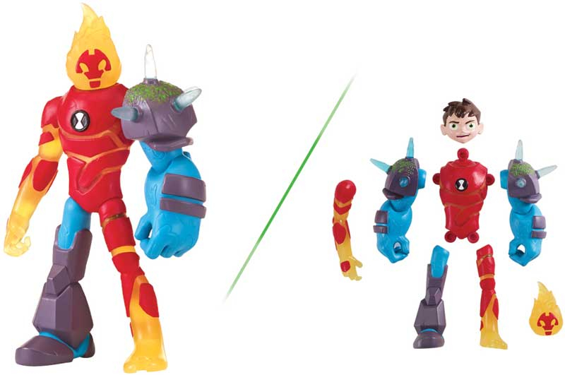 Ben 10 Omni-Glitch Heroes Ben-Heatblast-Shockrock - 3