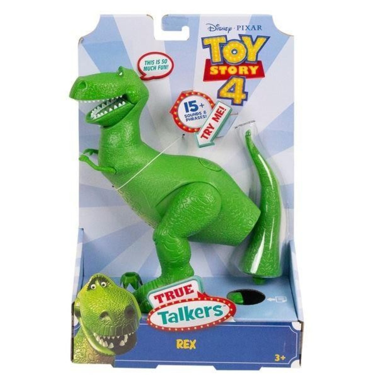 Toy Story 4 True Talkers Rex Talande Figur 18cm
