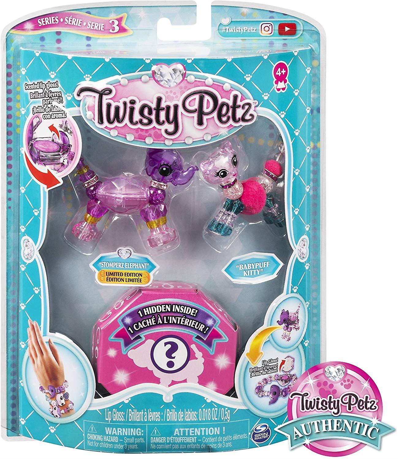 Twisty Petz 3-Pack Serie 3 Stomperz Elefant & Babypuff Kitty