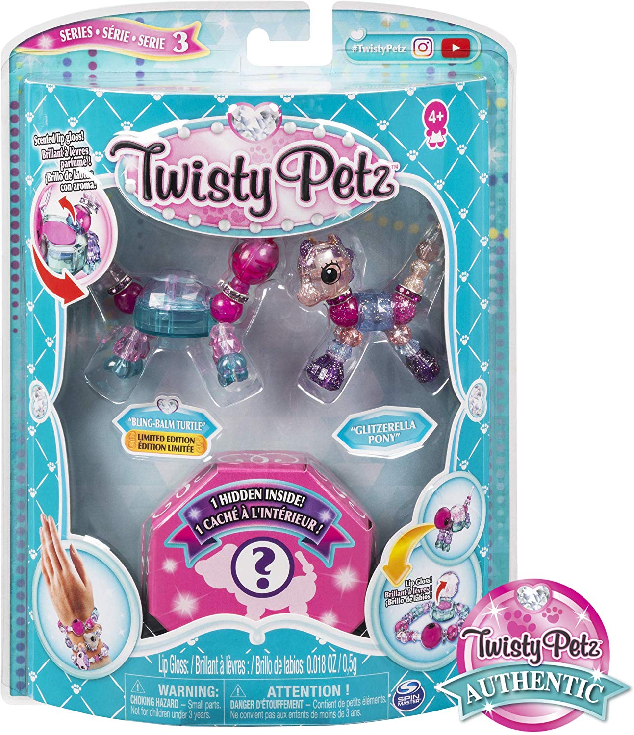 Twisty Petz 3-Pack Serie 3 Bling-Balm Turtle & Glitzerella Pony 