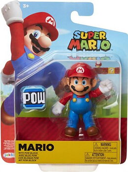 Super Mario Mario with Pow Block Action Figure