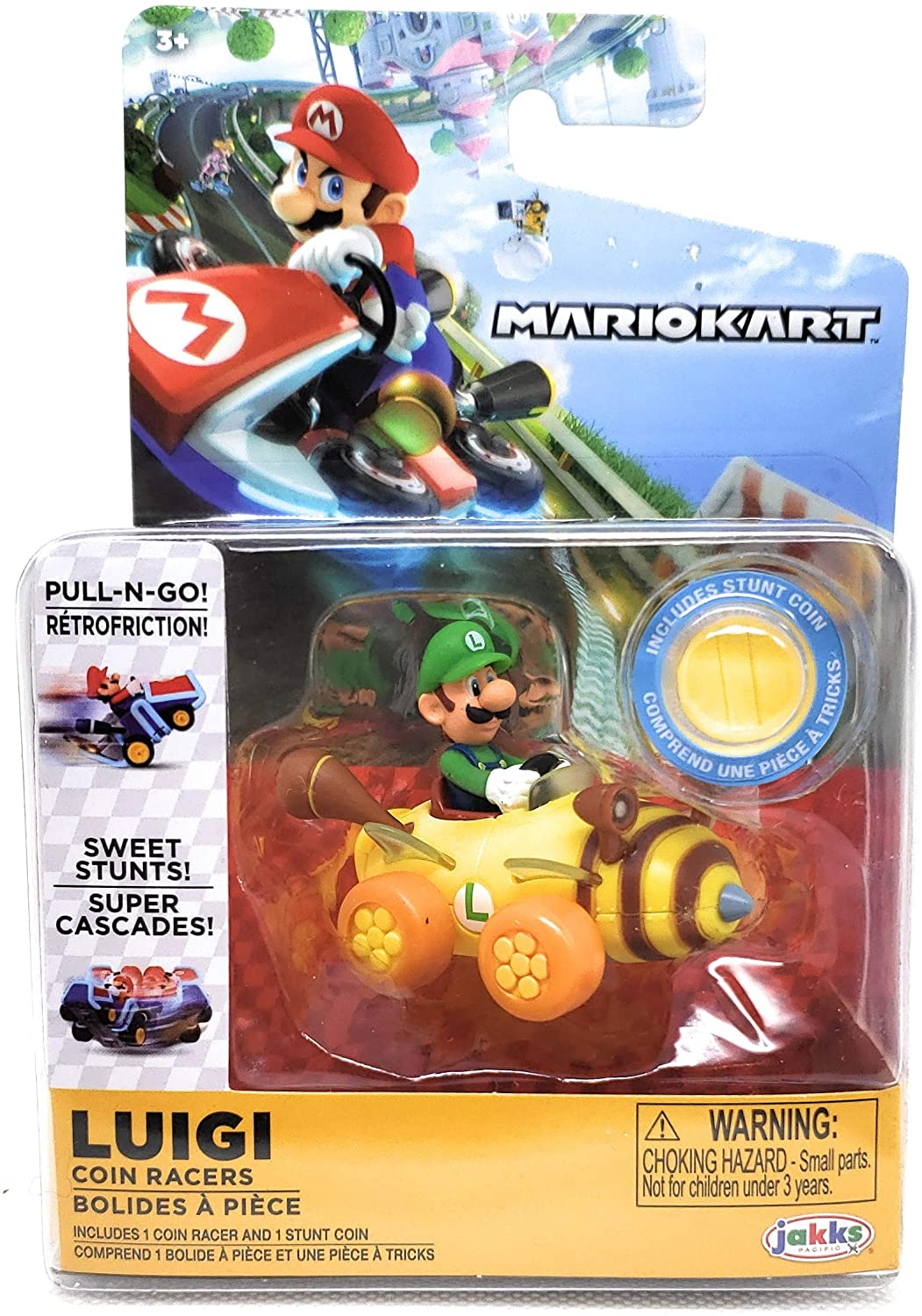 Super Mario Mario Kart Coin Racers Luigi Figure	