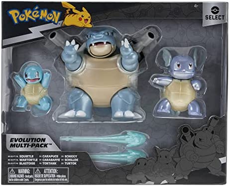 Pokemon Select Evolution Select Evolution 3-Pack Squirtle, Wartortle, Blastoise