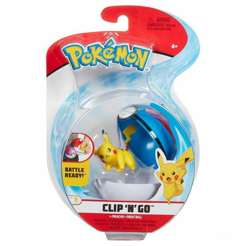 Pokemon Clip N Go Pikachu & Great Ball