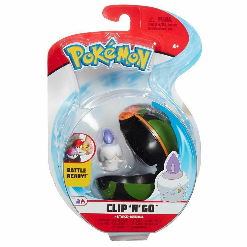 Pokemon Clip N Go Litwick & Dusk Ball
