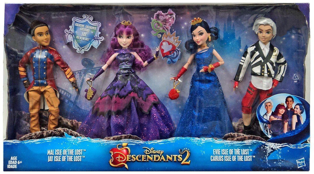 Descendants 2 Isle of the Lost 4 Pack Mal, Evie, Carlos, Jay - 2