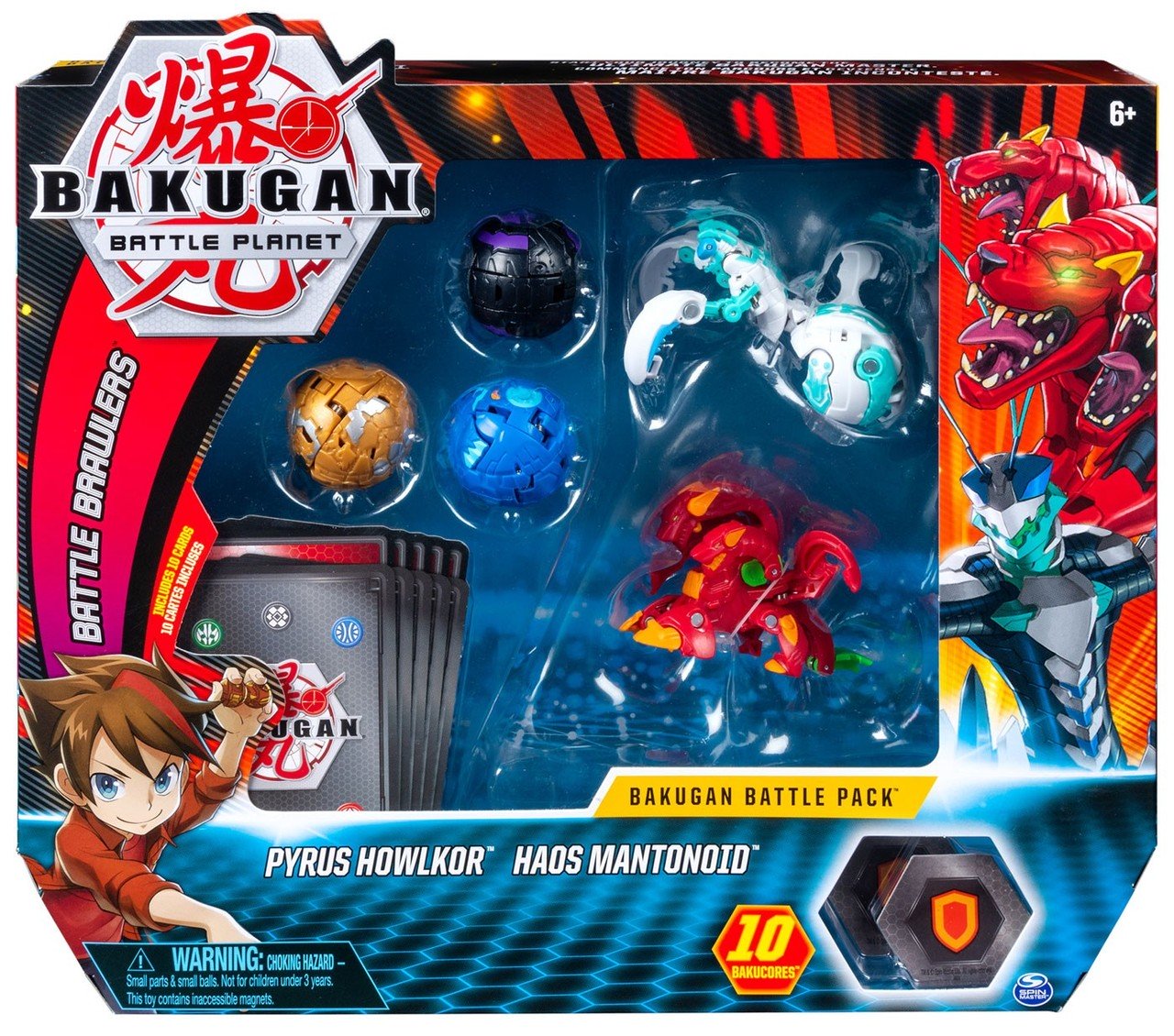 Bakugan Battle Pack Pyrus Howlkor & Haos Mantonoid