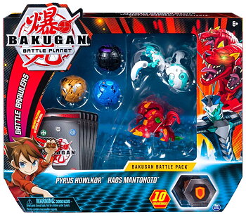 Bakugan Battle Pack Pyrus Howlkor & Haos Mantonoid