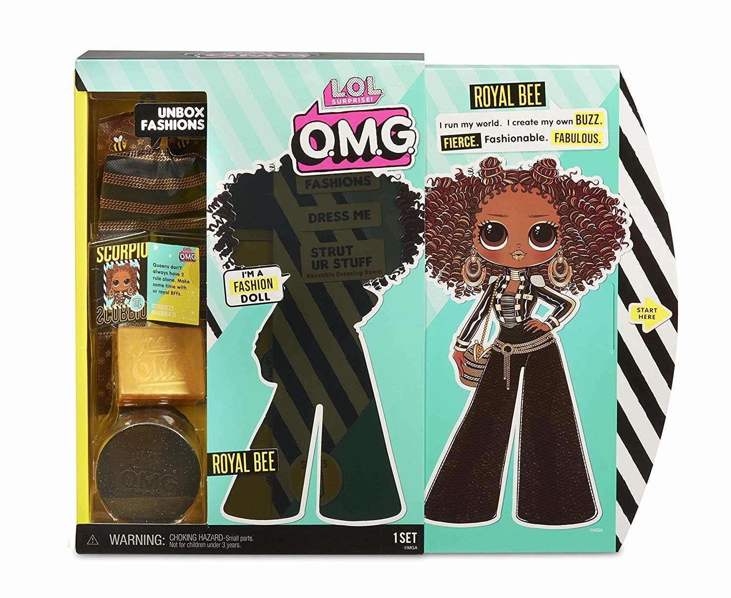 L.O.L. Surprise O.M.G. Royal Bee Fashion Doll with 20 Surprises