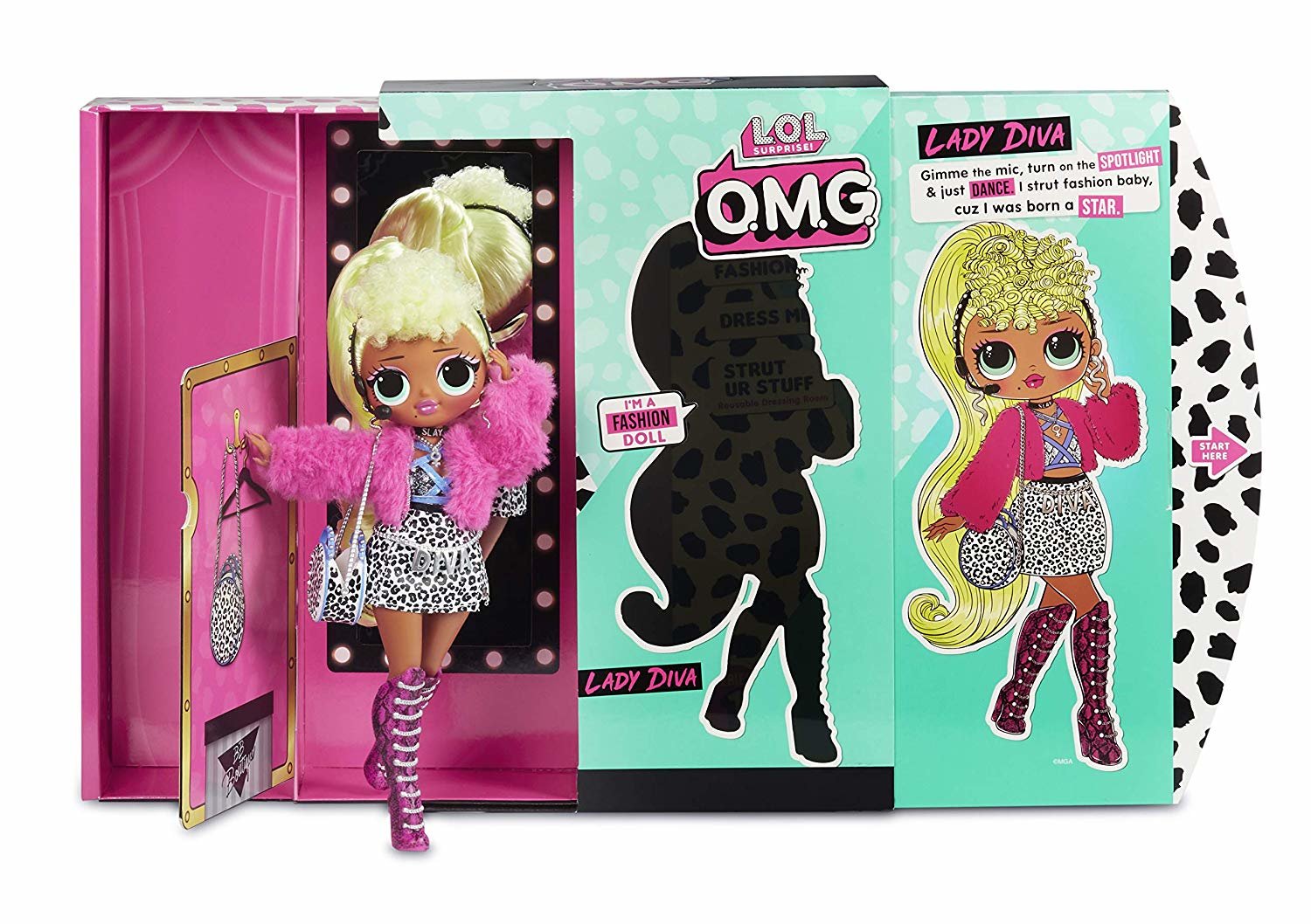L.O.L. Surprise O.M.G. Lady Diva Fashion Doll with 20 Surprises