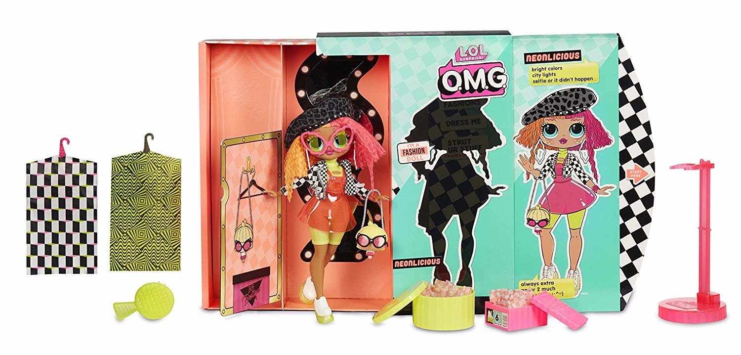 L.O.L. Surprise O.M.G. Neonlicious Fashion Doll with 20 Surprises