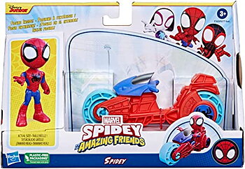 Spidey and his Amazing Friends Spidey 10cm Figure & Motorcycle