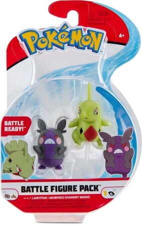 Pokemon Battle Figure Larvitar & Hangry Morpeko