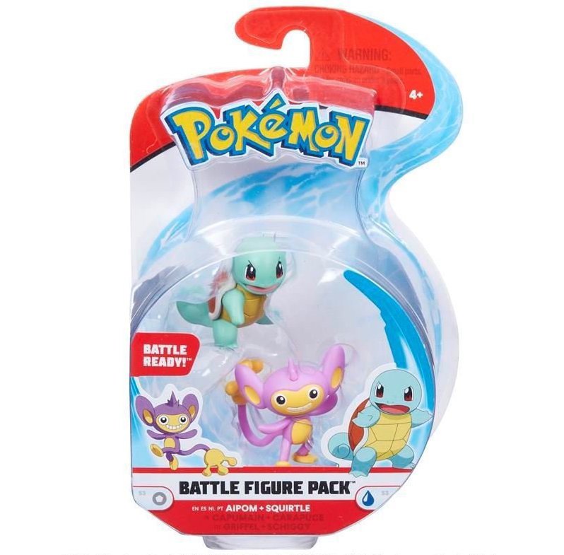 Pokemon Battle Figure Aipom & Squirtle
