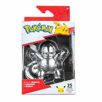 Pokemon 25th Anniversary Celebration Silver Squirtle Figure