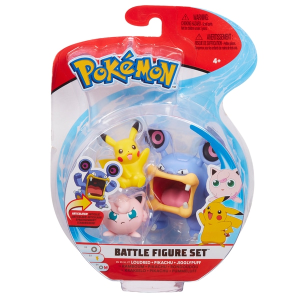 Pokemon Battle 3 Pack Pikachu, Loudred & Jigglypuff
