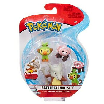 Pokemon Battle 3-Pack Grookey, Stufful & Marowak