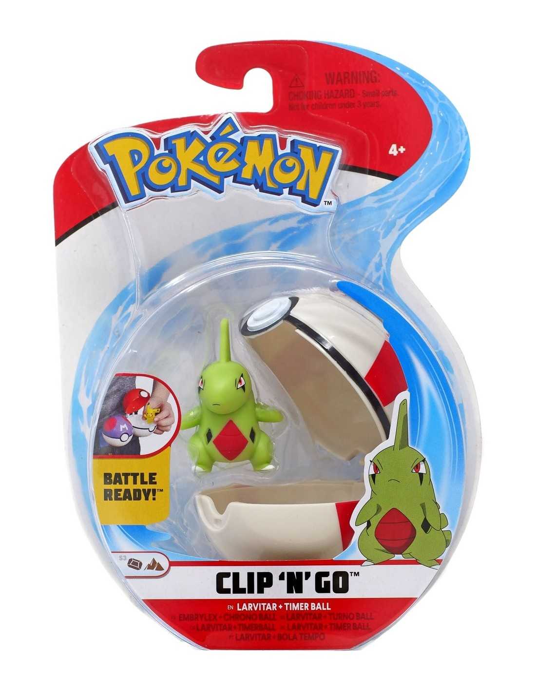 Pokemon Clip N Go Larvitar & Premier Ball	
