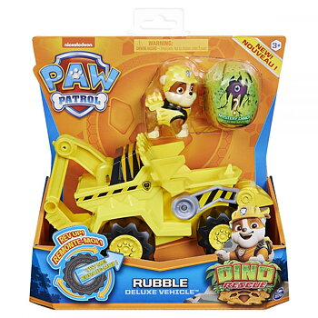 Paw Patrol Dino Rescue Deluxe Rubble Vehicle