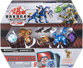 Bakugan Baku-Gear 4-Pack Ultra Dragonoid & Ultra Howlkor