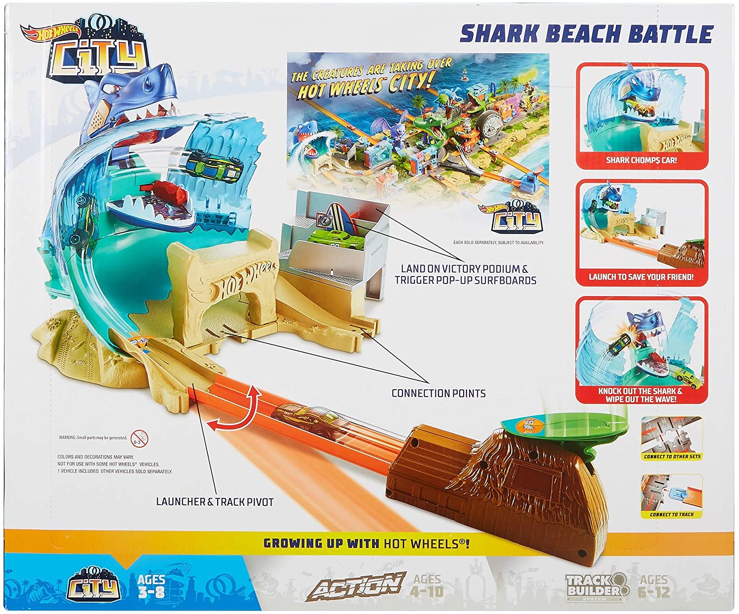  Hot Wheels Shark Beach Battle Play Set - 5