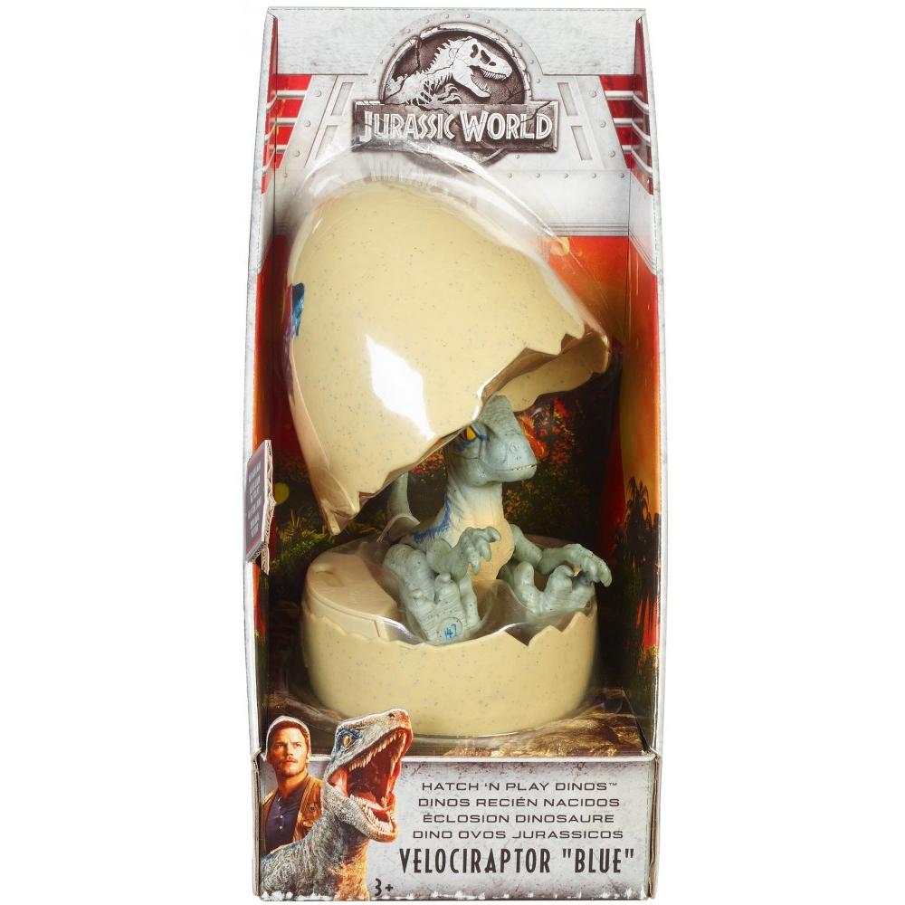 Jurassic World Hatch N Play Dinos Velociraptor Blue Figure Carsmastaren