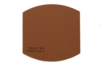 Mille W Glasunderlägg Elips Cognac