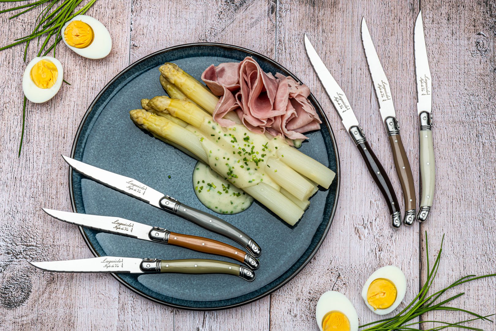 Laguiole Grillknivar Treasure Brun/pärlemo/grå 6 Stycken - 4