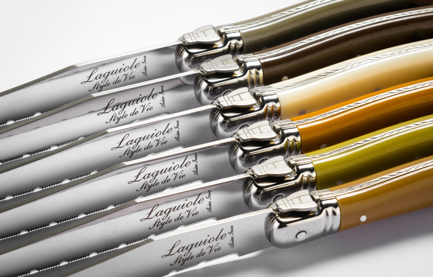 Laguiole Grillknivar Treasure Brun/pärlemo/grå 6 Stycken - 2