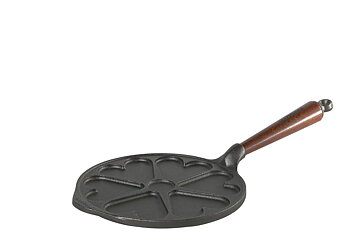 Skeppshult Hjärtplättpanna med trähandtag 23 cm