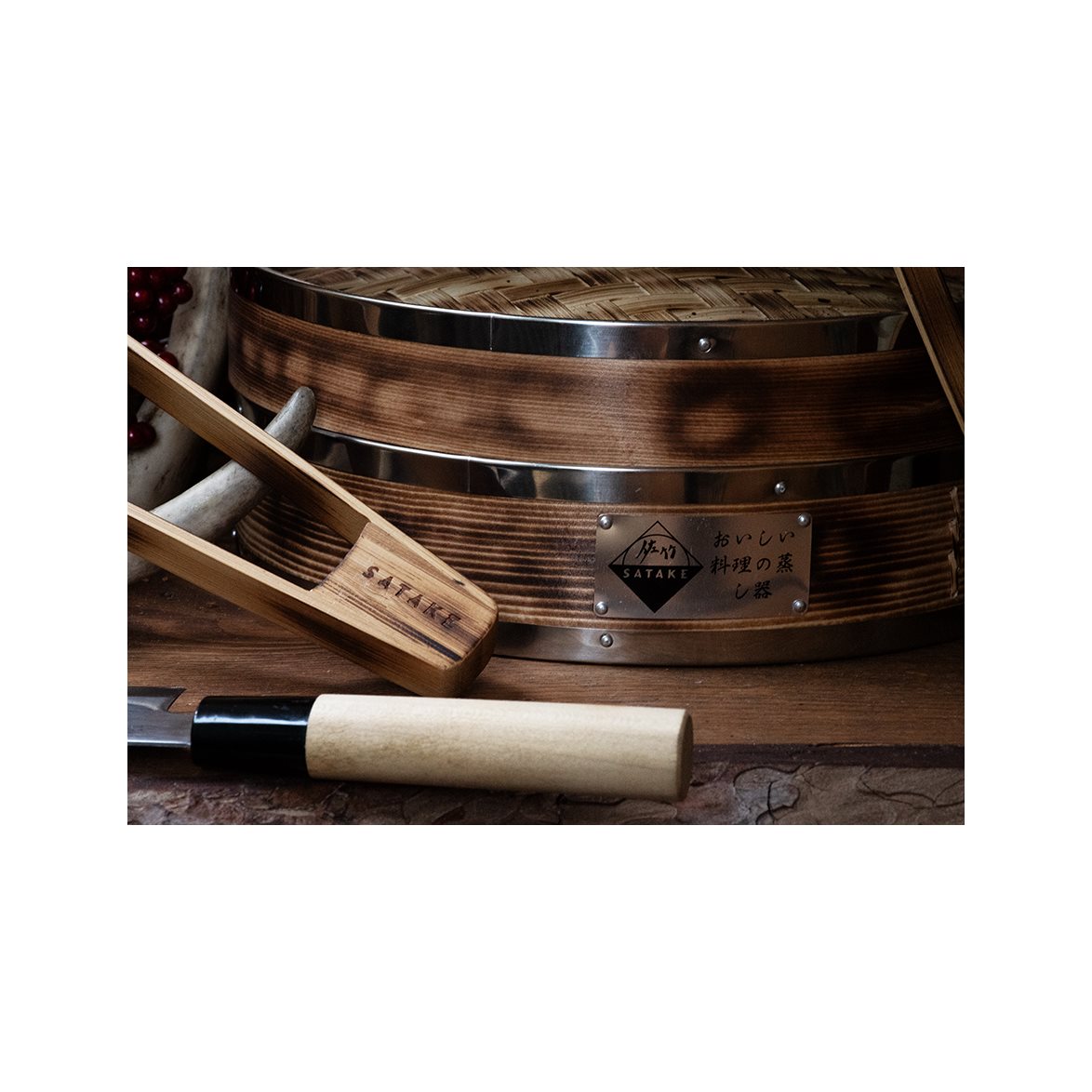 Sataké Ångkokare Bambu Metall 25 cm - 5