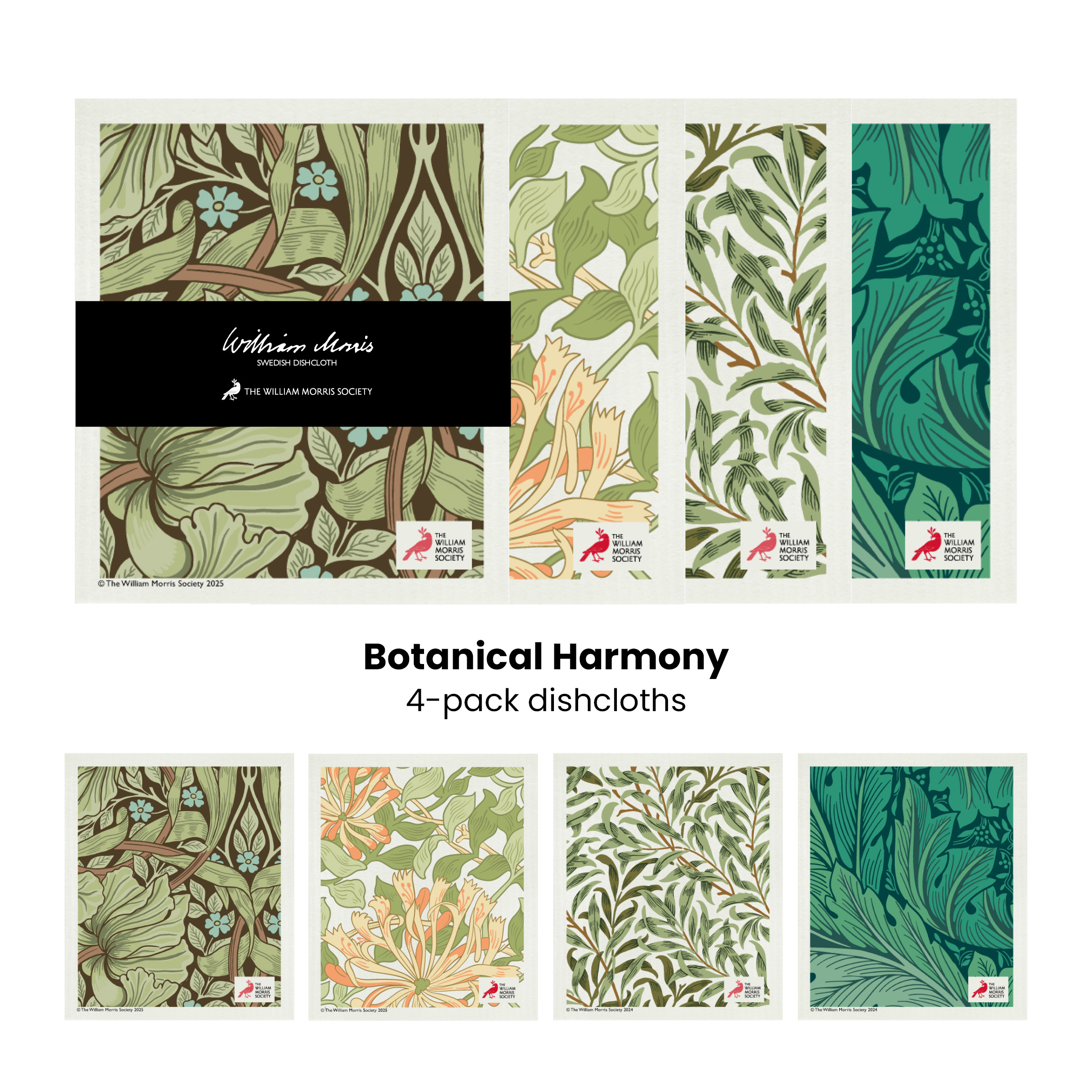 William Morris Disktrasor Botanical Harmony 4-pack