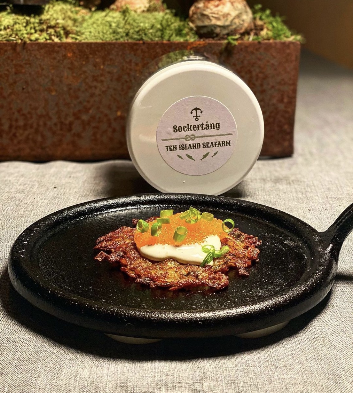 Råraka med sockertång & löjrom