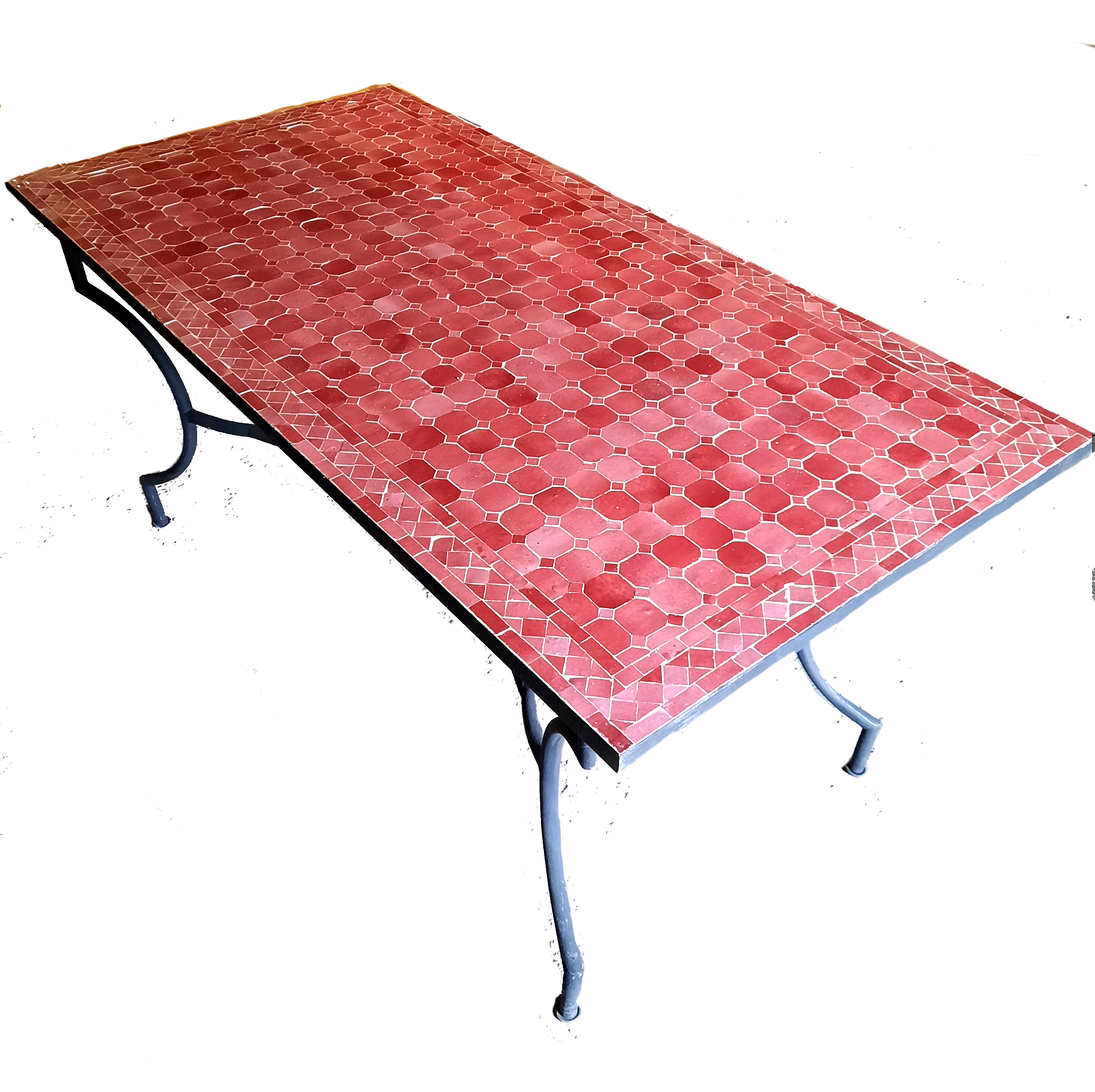 Stort mosaikbord i rosa mix ton - 2