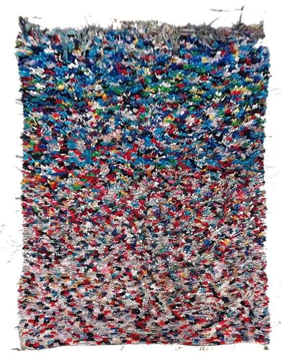 Marokkanischer Teppich aus recycelten Stoffen. 1136