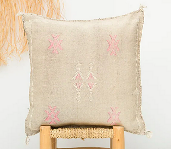 Coussin en tissu Cactus - crème