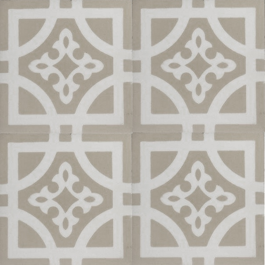 Azulejo marroquí Madrid. gris-blanco