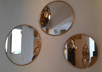 Mässingsspegel Rund