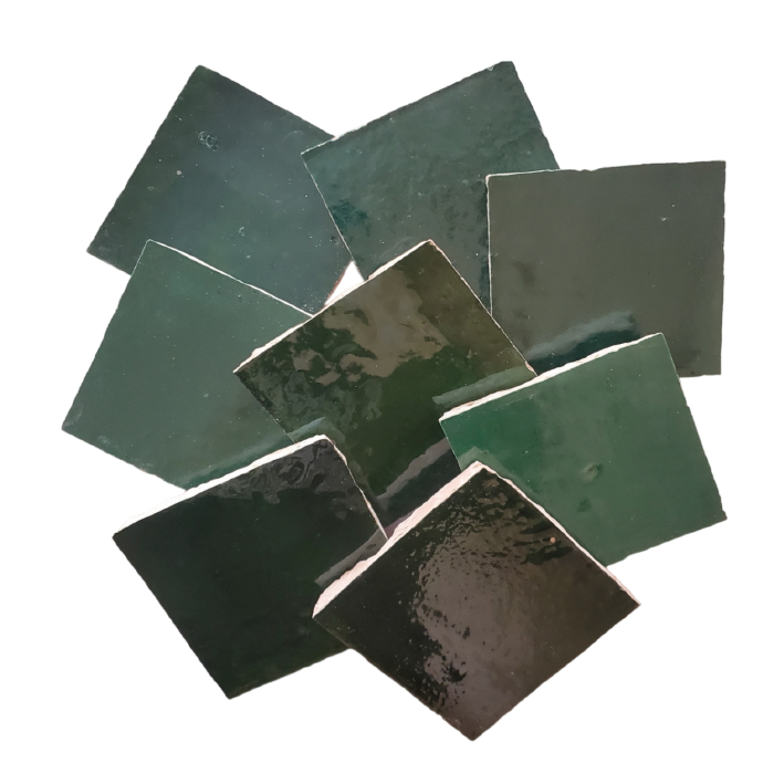 Azulejos Zellige VERDE CASTAÑO