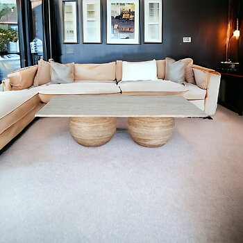 Table basse en travertin