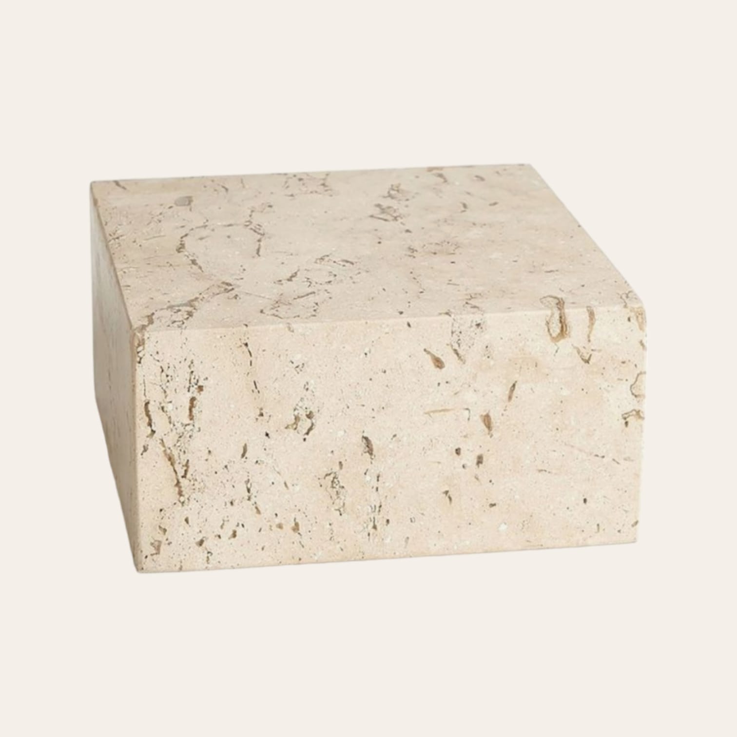 cube en travertin massif