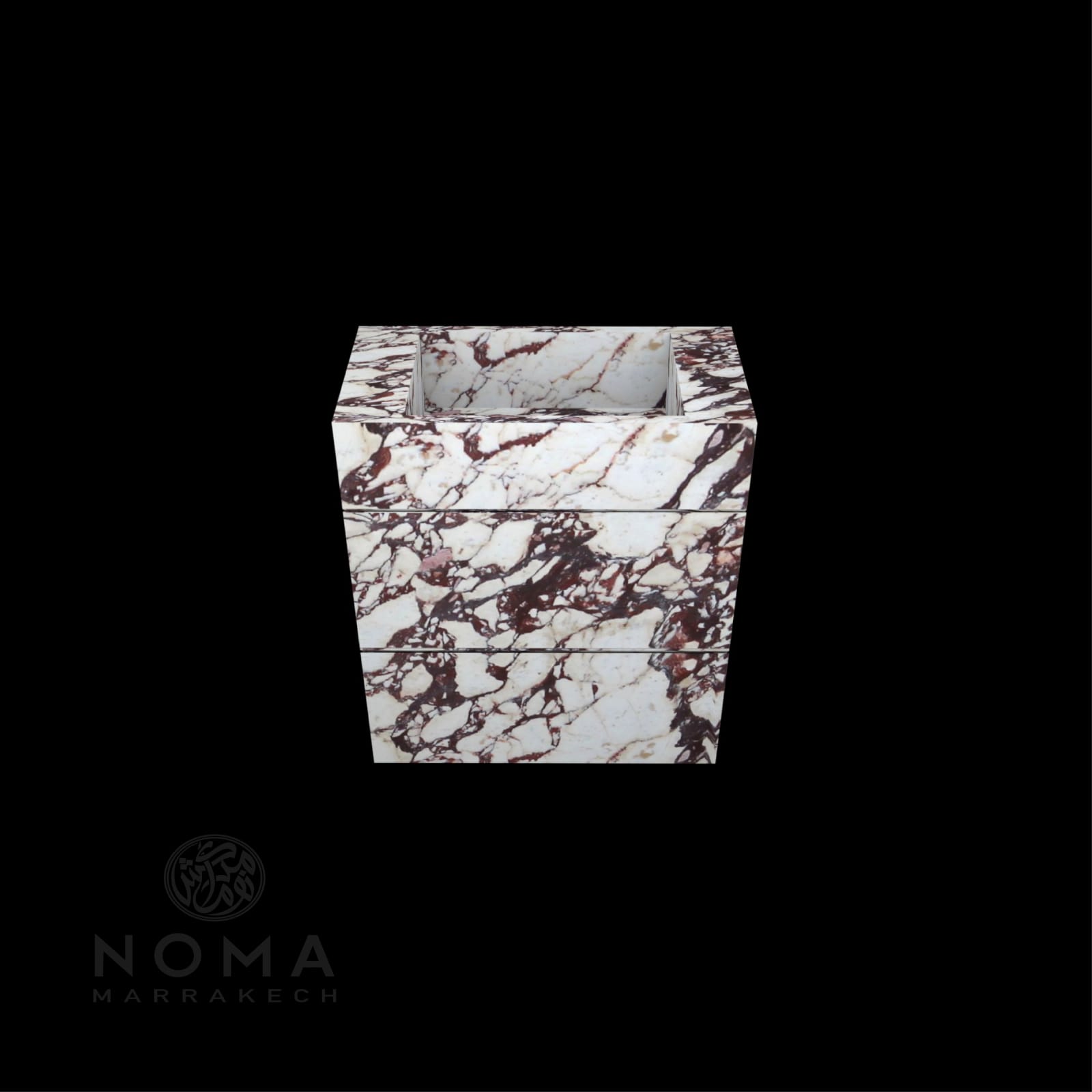 Spülbecken integrierte Kommode breccia viola - 2