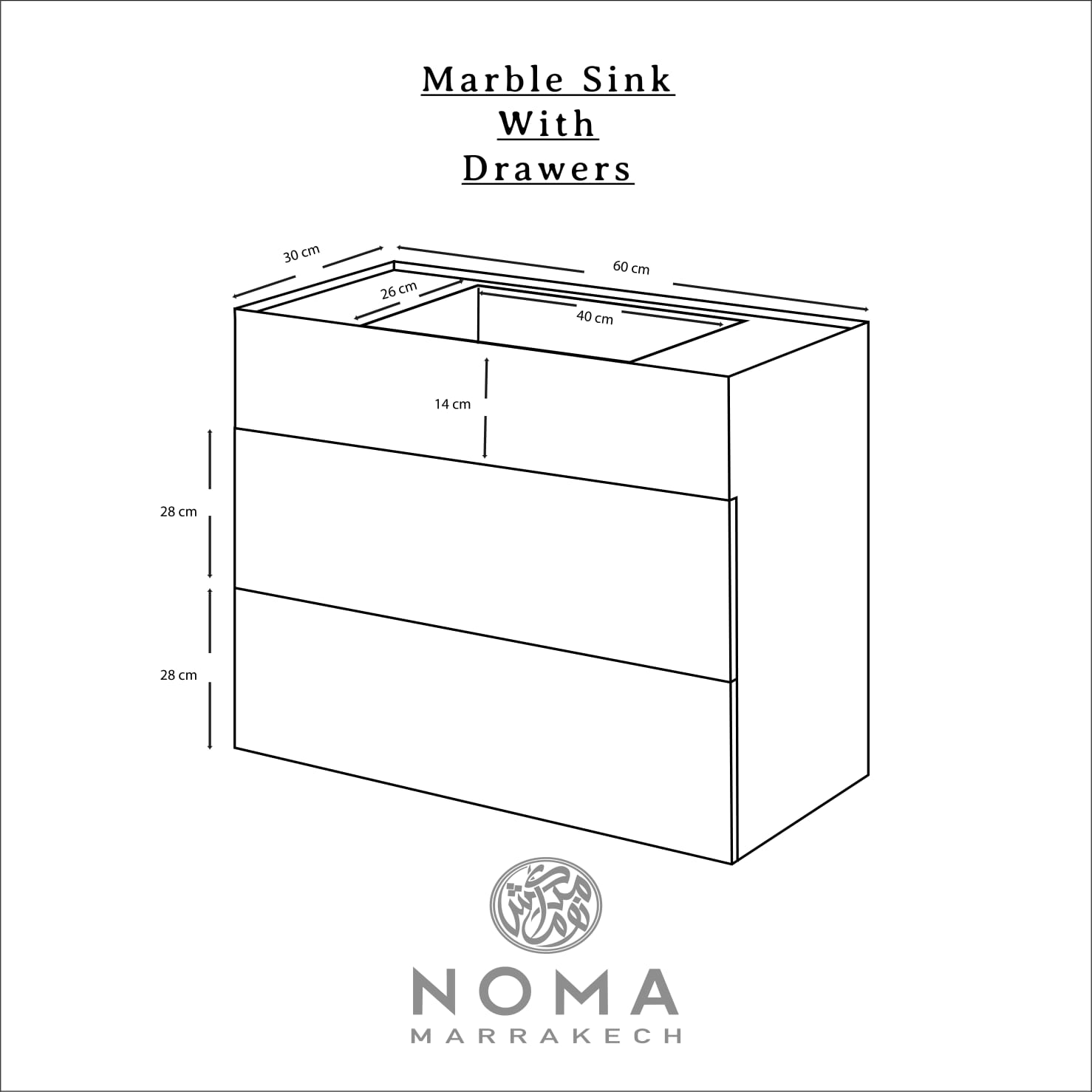 Spülbecken integrierte Kommode breccia viola - 4